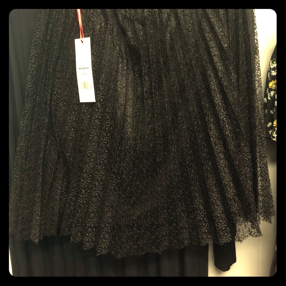 Black lace skirt